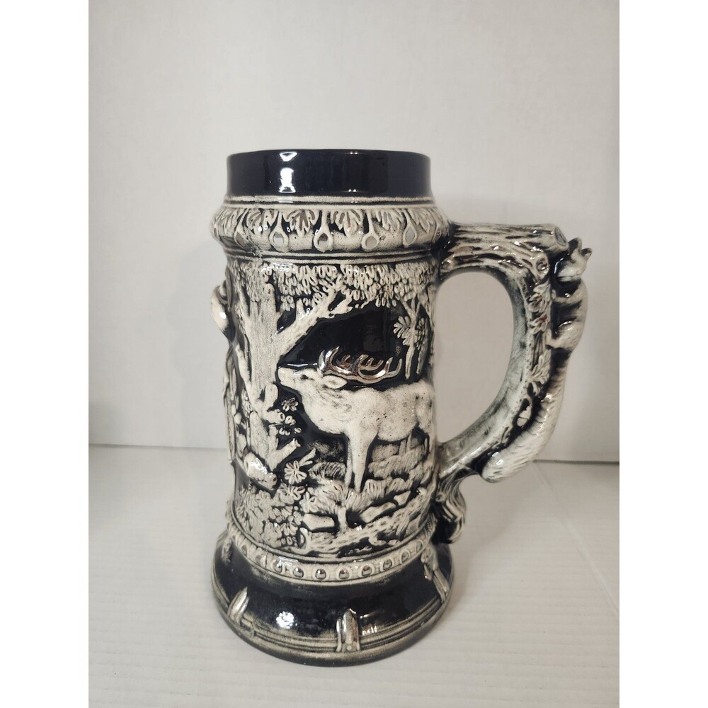 Vintage Handmade Beer Stein 1970 Large 10 Inches Tall